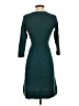 Spense Solid Teal Casual Dress Size XS - photo 2