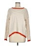 Unbranded 100% Rayon Stripes Ivory Tan Pullover Sweater Size M - photo 1