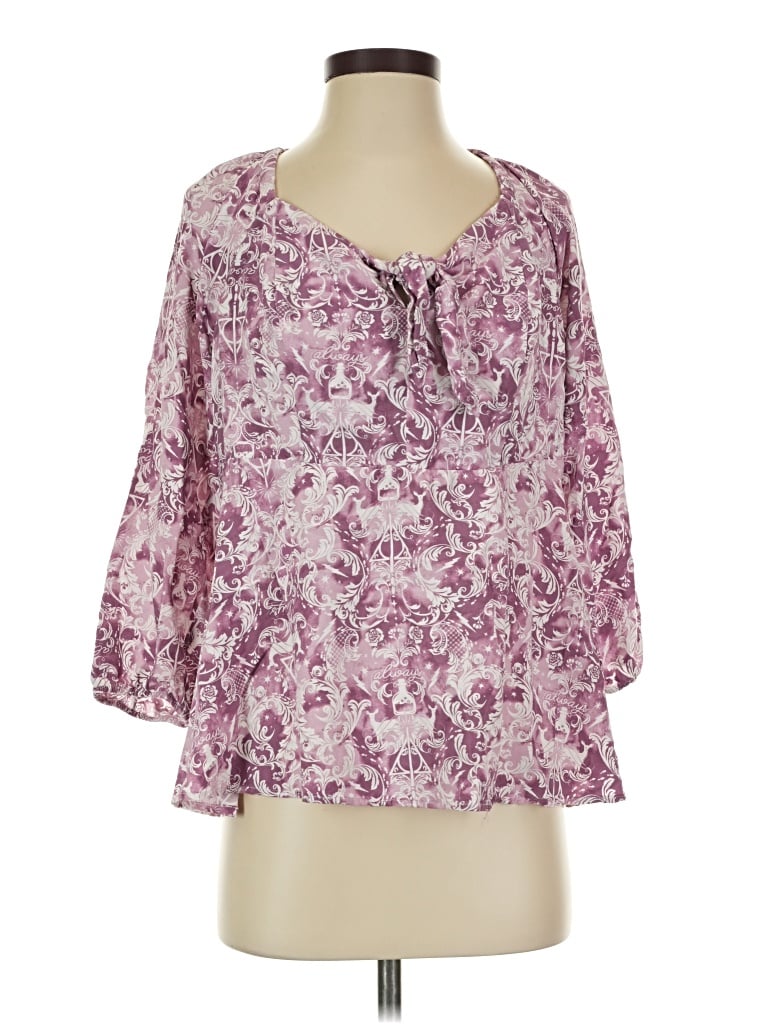 Pre-owned Harry Potter 3/4 Sleeve Blouse In Purple