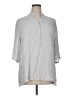 Unbranded 100% Viscose Gray 3/4 Sleeve Button-Down Shirt Size XL (estimated) - photo 1