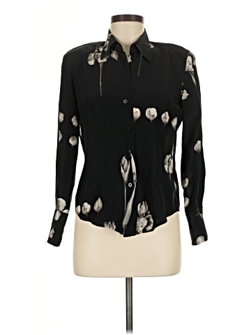 Linda Allard Ellen Tracy Long Sleeve Silk Top (view 1)