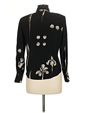 Linda Allard Ellen Tracy Long Sleeve Silk Top (view 2)