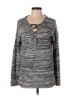 Full Tilt 100% Acrylic Metallic Gray Silver Pullover Sweater Size L - photo 1