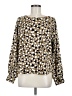 MELLODAY Gold Long Sleeve Blouse Size M - photo 1