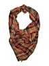 Unbranded Plaid Brown Orange Scarf One size - photo 1