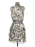 MSK 100% Polyester Paisley Blue Cocktail Dress Size M - photo 2