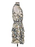 MSK 100% Polyester Paisley Blue Cocktail Dress Size M - photo 4