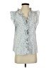 Dylan 100% Cotton Blue Sleeveless Blouse Size S - photo 1