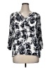 Monday Fun 100% Rayon Silver 3/4 Sleeve Blouse Size 1X - photo 1