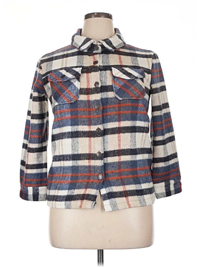 Pre-owned Rsq Coat In Blue