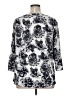 Monday Fun 100% Rayon Silver 3/4 Sleeve Blouse Size 1X - photo 2