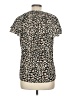 Unbranded 100% Polyester Animal Print Ivory Tan Short Sleeve Blouse Size M - photo 2