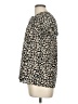 Unbranded 100% Polyester Animal Print Ivory Tan Short Sleeve Blouse Size M - photo 5