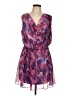 Snap 100% Polyester Paisley Purple Cocktail Dress Size L - photo 1