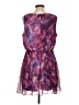 Snap 100% Polyester Paisley Purple Cocktail Dress Size L - photo 2