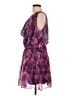 Snap 100% Polyester Paisley Purple Cocktail Dress Size L - photo 5