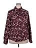 Magellan's 100% Polyester Floral Burgundy Long Sleeve Blouse Size XXL - photo 1