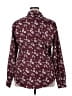 Magellan's 100% Polyester Floral Burgundy Long Sleeve Blouse Size XXL - photo 2