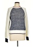 Joie 100% Cotton Color Block Ivory Blue Pullover Sweater Size L - photo 1