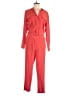 Equipment 100% Silk Solid Red Jumpsuit Size M - photo 1