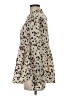 Shein Animal Print Ivory Long Sleeve Blouse Size 6 - photo 5