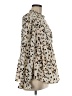 Shein Animal Print Ivory Long Sleeve Blouse Size 6 - photo 4