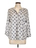 Liz Claiborne 100% Polyester Ivory 3/4 Sleeve Blouse Size L - photo 1