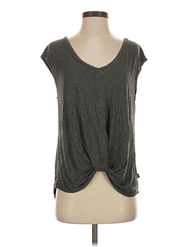 Pre-owned Terez Short Sleeve Top Gray V-neck Tops