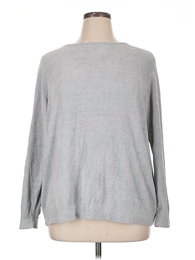 Pre-owned Barefoot Dreams Pullover Sweater In Gray