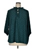 Papermoon Polka Dots Teal 3/4 Sleeve Blouse Size 1X - photo 1