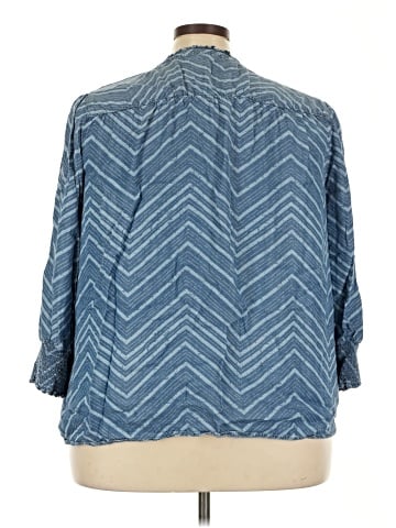 Cato 3/4 Sleeve Button-Down Shirt (view 2)