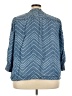 Cato Chevron-herringbone Blue 3/4 Sleeve Button-Down Shirt Size 22 - 24 - photo 2