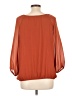 Max Studio 100% Polyester Orange 3/4 Sleeve Blouse Size L - photo 2