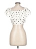 Pull&Bear Polka Dots Ivory Short Sleeve Blouse Size L - photo 2