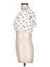 Pull&Bear Polka Dots Ivory Short Sleeve Blouse Size L - photo 5