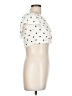 Pull&Bear Polka Dots Ivory Short Sleeve Blouse Size L - photo 4