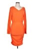 Unbranded 100% Polyester Orange Cocktail Dress Size L - photo 1