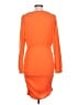 Unbranded 100% Polyester Orange Cocktail Dress Size L - photo 2