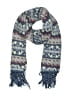 Aris 100% Acrylic Aztec Or Tribal Print Fair Isle Blue Scarf One size - photo 1