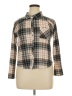 No Comment Plaid Brown Long Sleeve Blouse Size XL - photo 1