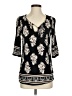 Unique Spectrum 100% Rayon Black 3/4 Sleeve Blouse Size S - photo 1