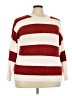 Fashion Nova 100% Acrylic Stripes Red Pullover Sweater Size 2X - photo 1