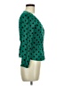 J.Crew 100% Viscose Green 3/4 Sleeve Blouse Size 0 - photo 4