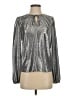 Ann Taylor LOFT 100% Polyester Metallic Silver Long Sleeve Blouse Size XS - photo 1