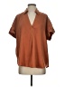 KLD Signature Brown Short Sleeve Blouse Size S - photo 1