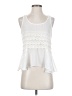 Double Zero 100% Polyester White Sleeveless Blouse Size S - photo 1