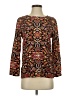 Equipment 100% Silk Brown Long Sleeve Silk Top Size XS - photo 1