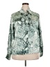 Worthington 100% Polyester Animal Print Green Long Sleeve Blouse Size XXL - photo 1