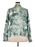 Worthington 100% Polyester Animal Print Green Long Sleeve Blouse Size XXL - photo 2