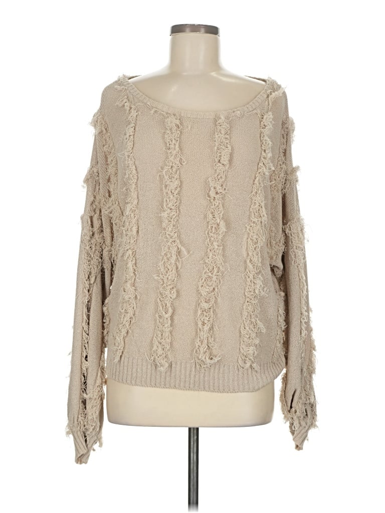 Pre-owned Chaser Pullover Sweater In Brown